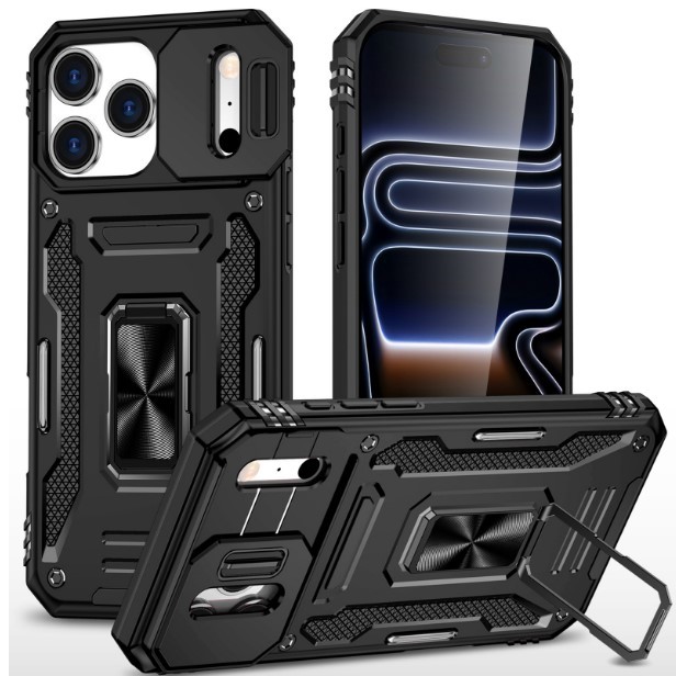 Чохол Camshield Army Ring для Iphone 17 Pro Max / 18 Pro Max чорний-0