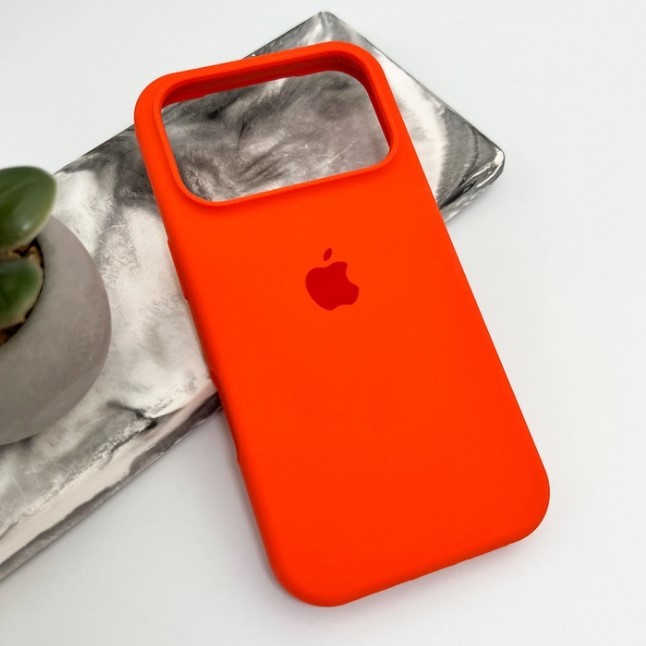 Silicone Case Full Protective (AA) для iPhone 17 Pro Max (Orange)-2