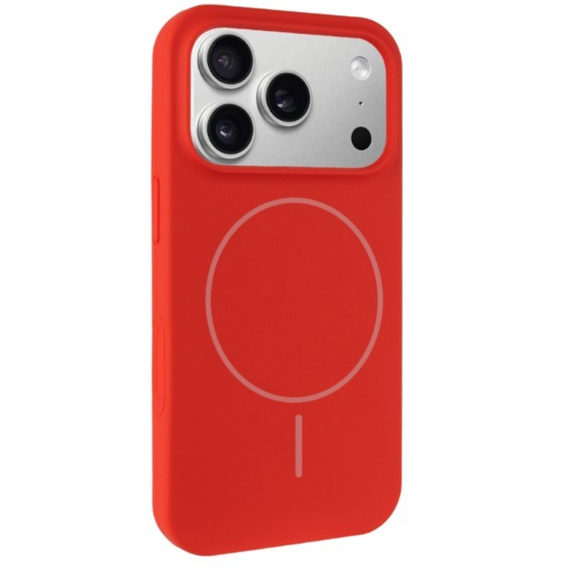 Silicone Case Full Protective (AA) with MagSafe для iPhone 17 Pro Max (Red)-0