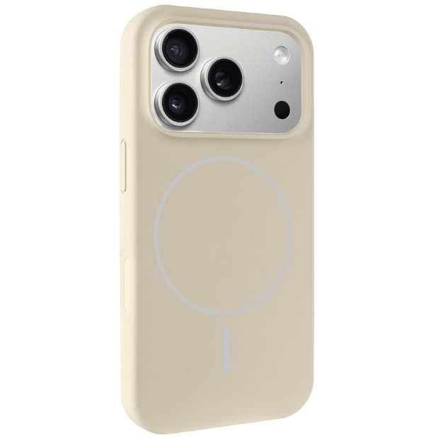 Silicone Case Full Protective (AA) with MagSafe для iPhone 17 Pro Max (Antique White)-0