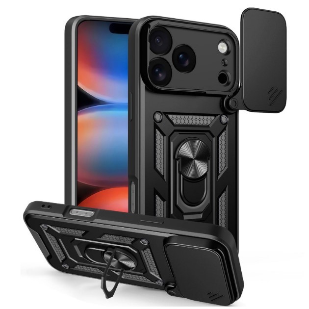 Чохол Camshield Serge Ring для IPhone 17 Pro Max чорний-0