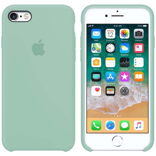 Накладка Silicone Case для iPhone 5/5S/SE (Mint)-0