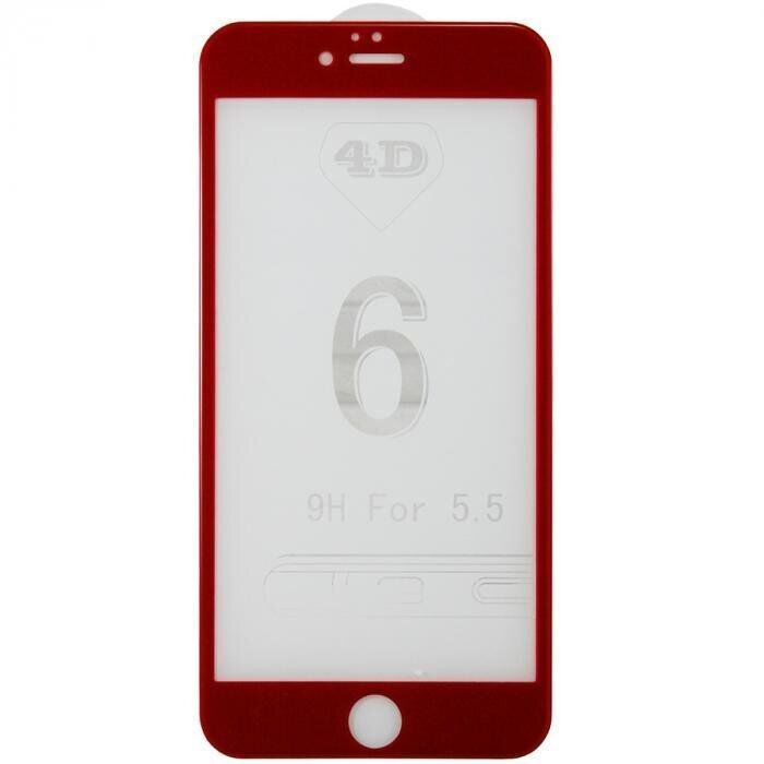 Захисне скло(NP) 4D iPhone 6 Plus (червоне)-0