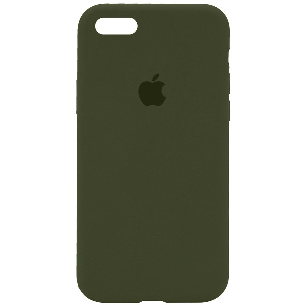Silicone Case Full Protective (AA) для iPhone 6 Plus (Dark Olive)-0