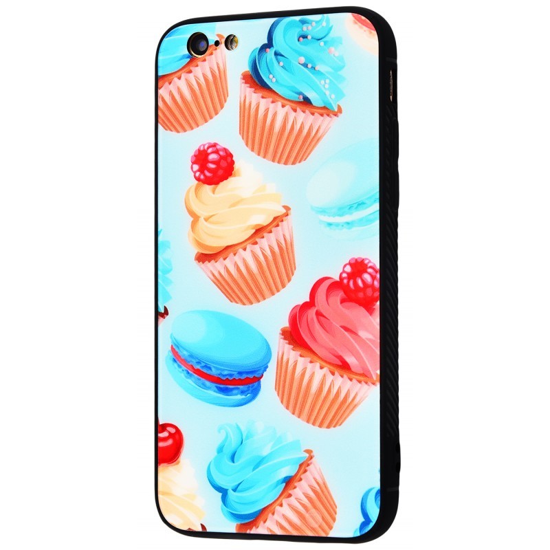 Накладка My Style для iPhone 7/8 Glass case "Тістечко та макаруни"-0