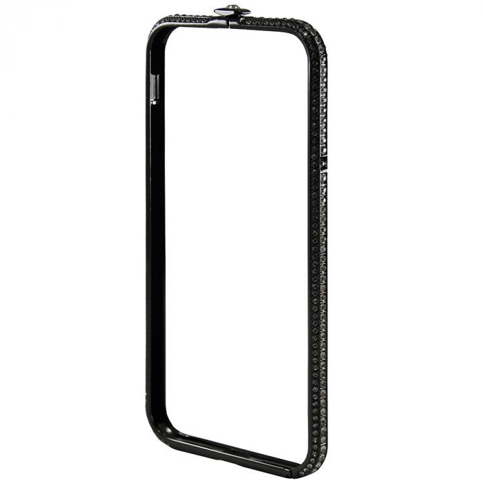 Бампер Metal Diamonds Flat SL iPhone X/XS (черный)-1