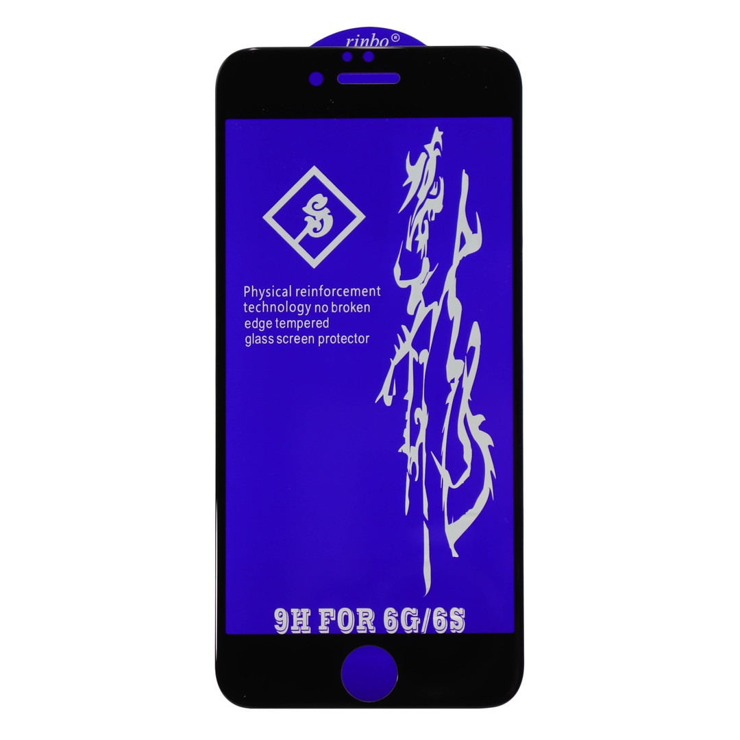 Захисне скло RB для IPhone 6/6s з чорною рамкою-0