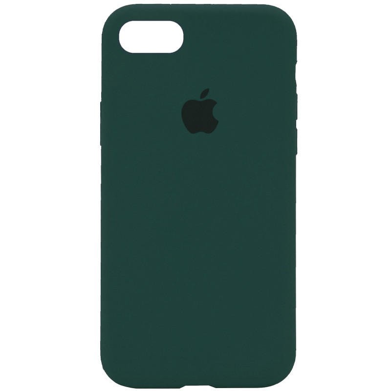 Silicone Case Full Protective (AA) для iPhone 6/6s (Forest green)-0