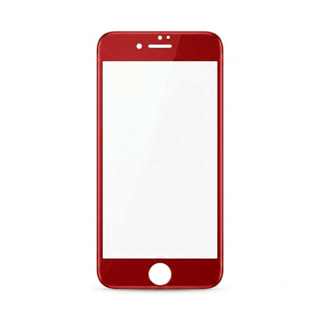 Захисне скло 4D Metal Front для Iphone 6 / 6s червона рамка-0