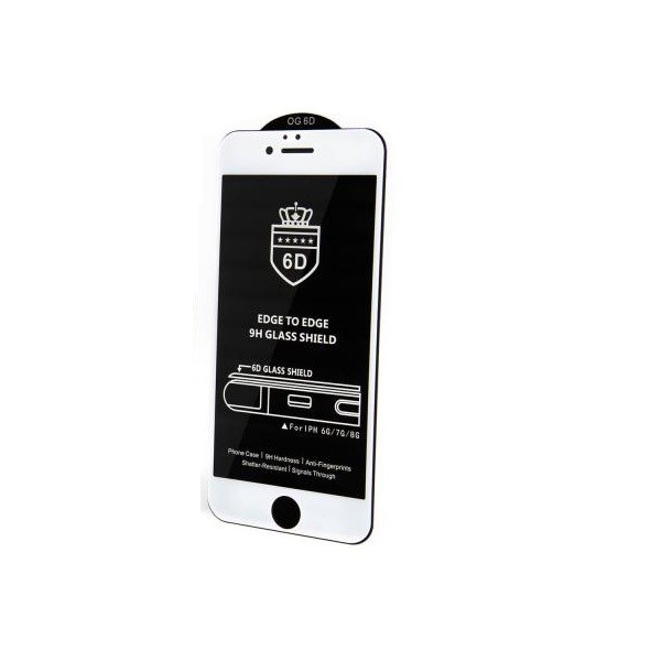 Захисне скло 6D для  Iphone 7/8 white-0