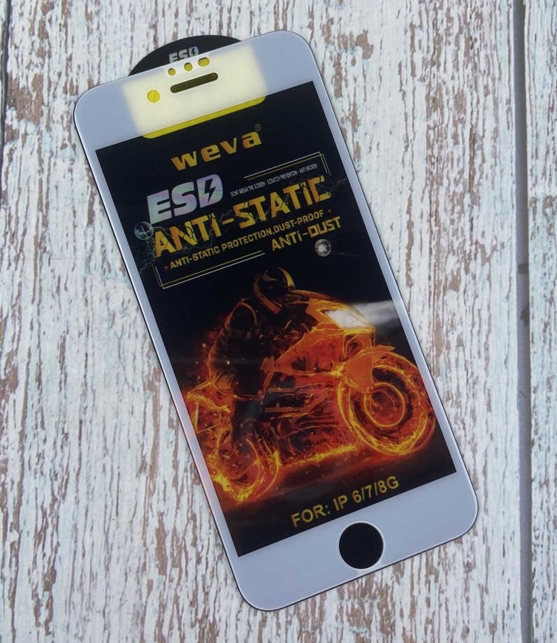 Захисне скло Weva ESD Anti-Static для Iphone 7+/8+ (біле)-0