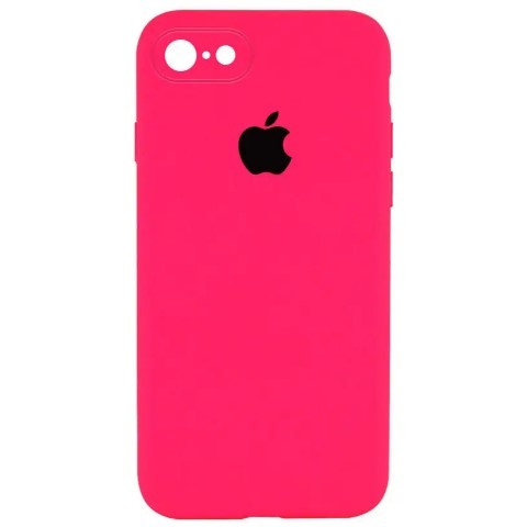 Silicone Case Square Full Camera Protective (AA) для iPhone 6/6s (4.7")  (Barbie pink)-0