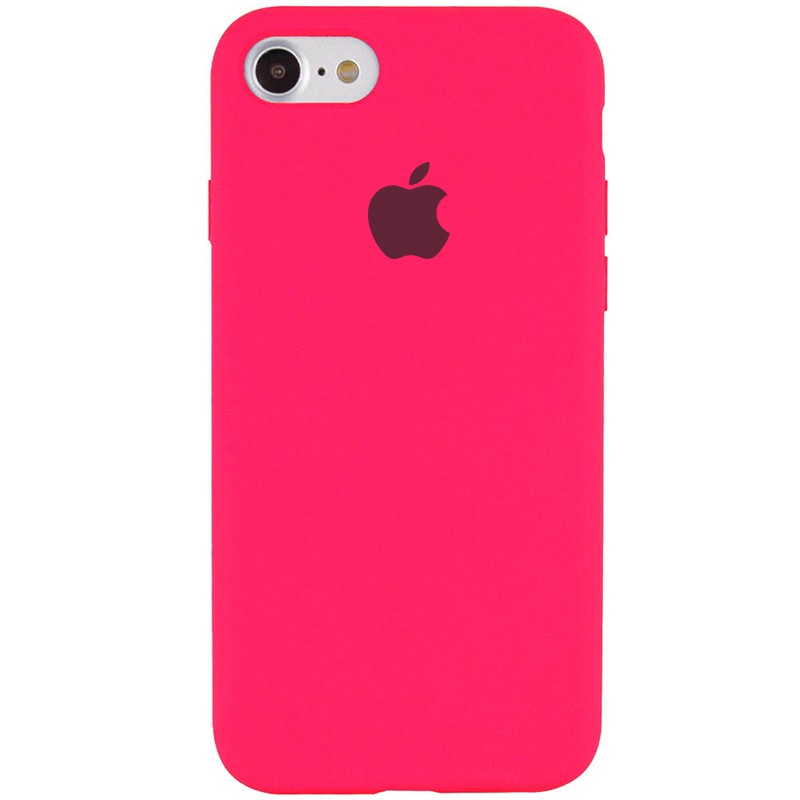 Silicone Case Full Protective (AA) для iPhone 6/6s (Barbie Pink)-0