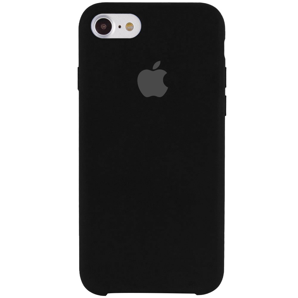 Silicone Case (AA) для iPhone 6/6s (Black)-0
