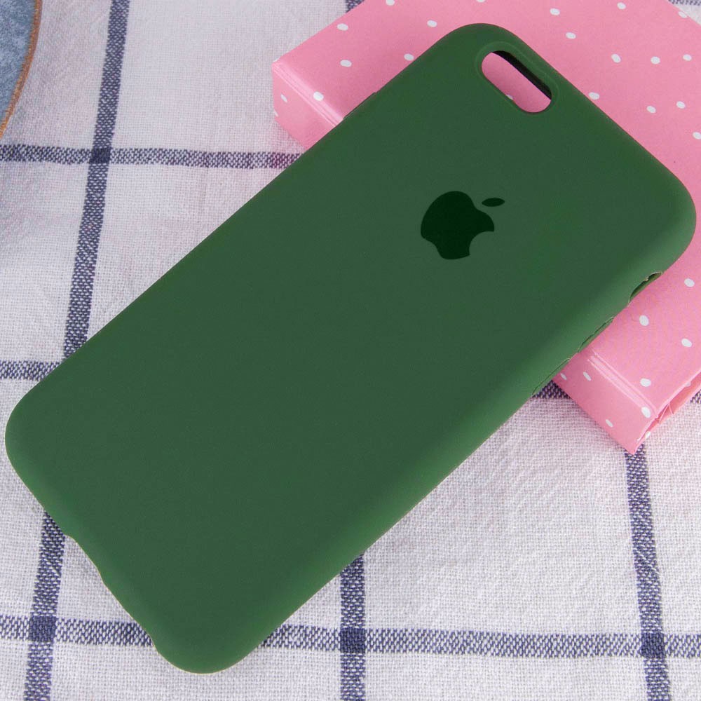 Silicone Case Full Protective (AA) для iPhone 7/8/SE (2020) (Army green)-1