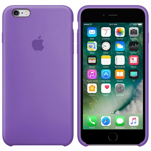 Silicone Case Full Protective (AA) для iPhone 6/6s (Lilac)-0