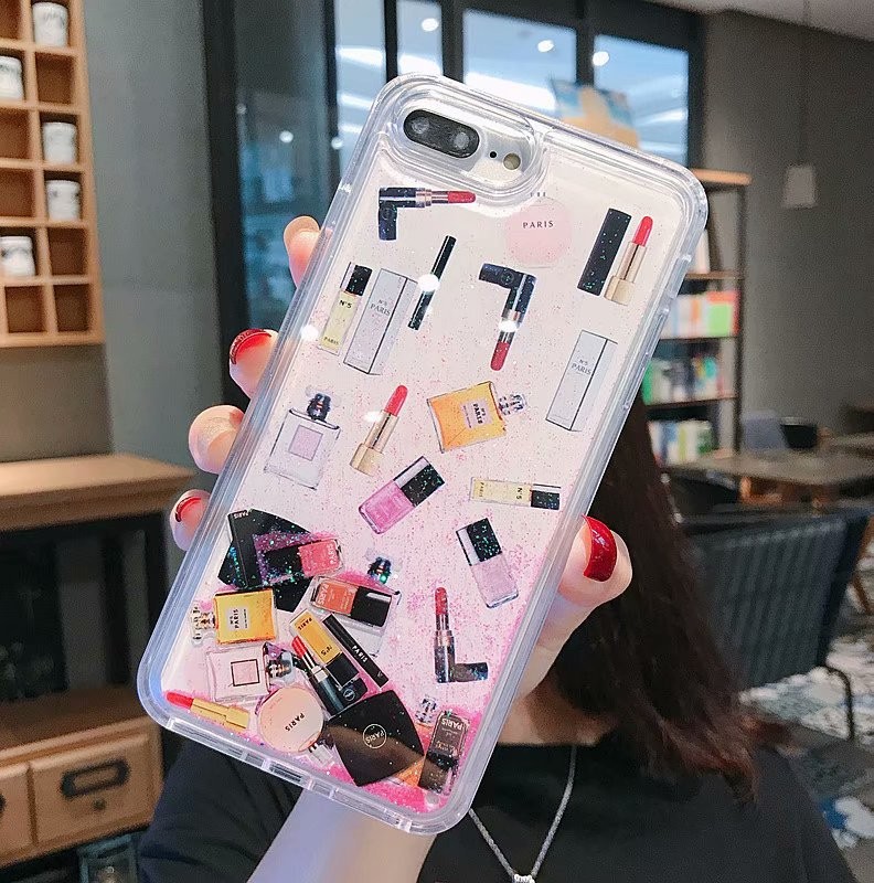 Накладка Косметик 3D для IPhone 7/8 Plus малинова-0