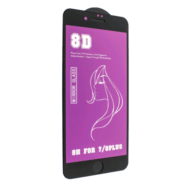 Захисне скло 8D для  IP 7 Plus/8 Plus фіолетове-0