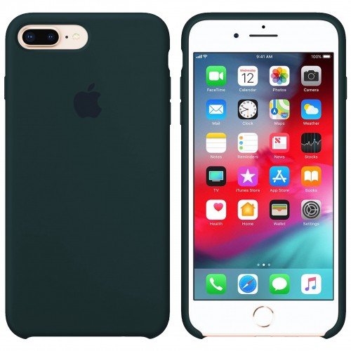 Silicone Case iPhone 7 Plus / 8 Plus (Forest green)-0