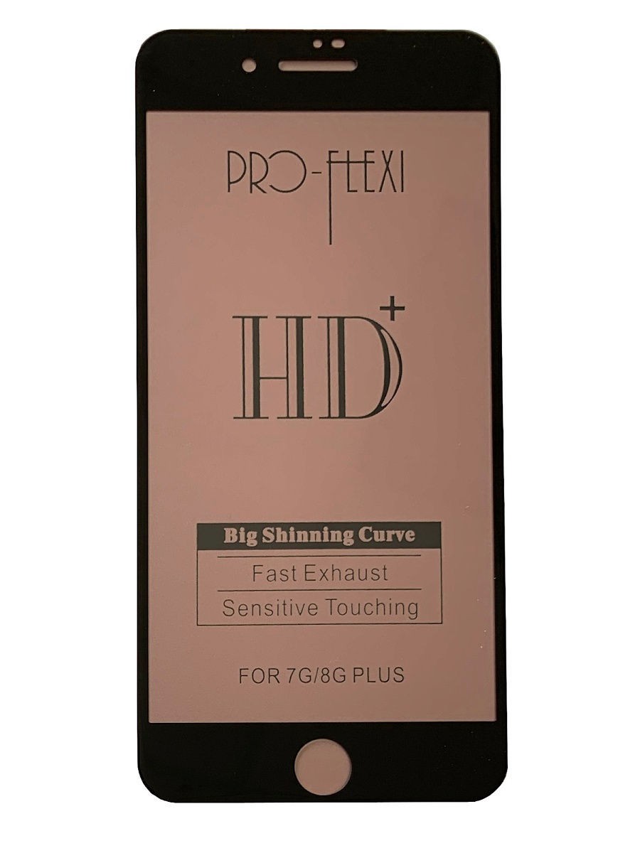 Захисне скло Flexi HD+ для IPhone 7 Plus/8 Plus  з чорною рамкою-0