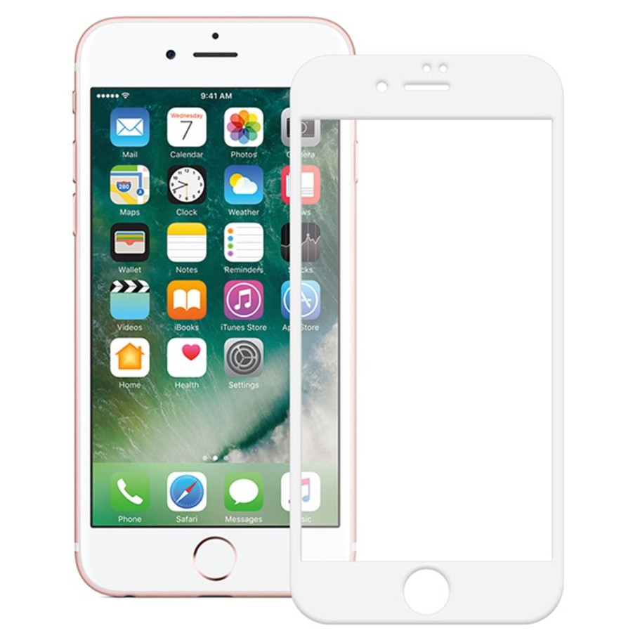Захисне скло XD+ (full glue) для iPhone 6 plus / 6s plus / 7 plus / 8 plus (5.5")  з білою рамкою-0