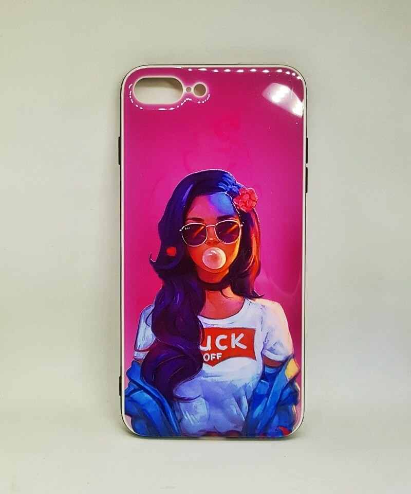 Накладка UV для IPhone 7 Plus/8 Plus Дівчина з жуйкою-1
