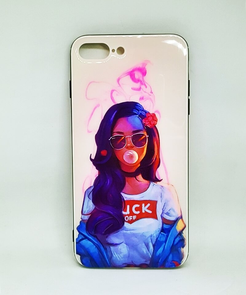 Накладка UV для IPhone 7 Plus/8 Plus Дівчина з жуйкою-0