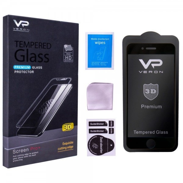 Захисне скло Veron 3D Curved Premium для IPhone 7 Plus/8 Plus з чорною рамкою-0