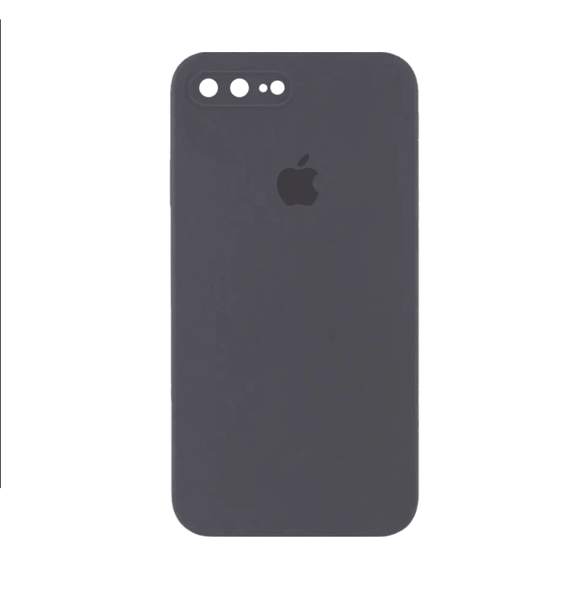 Silicone Case Square Full Camera Protective (AA) для iPhone 7 plus/8 plus (Charcoal Gray)-0