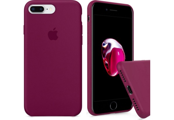 Silicone Case Full Size для iPhone 7 Plus/8 Plus Rose Red (36)-0