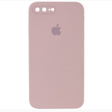 Silicone Case Square Full Camera Protective (AA) для iPhone 7 plus/8 plus (5.5") (Pink sand)-0