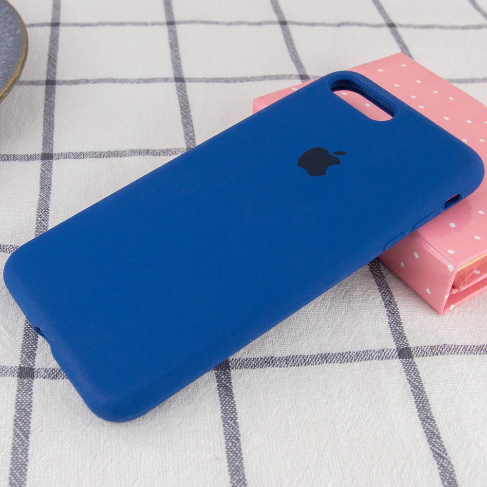 Silicone Case Full Protective (AA) для iPhone 7 plus / 8 plus (5.5") (Navy Blue)-1