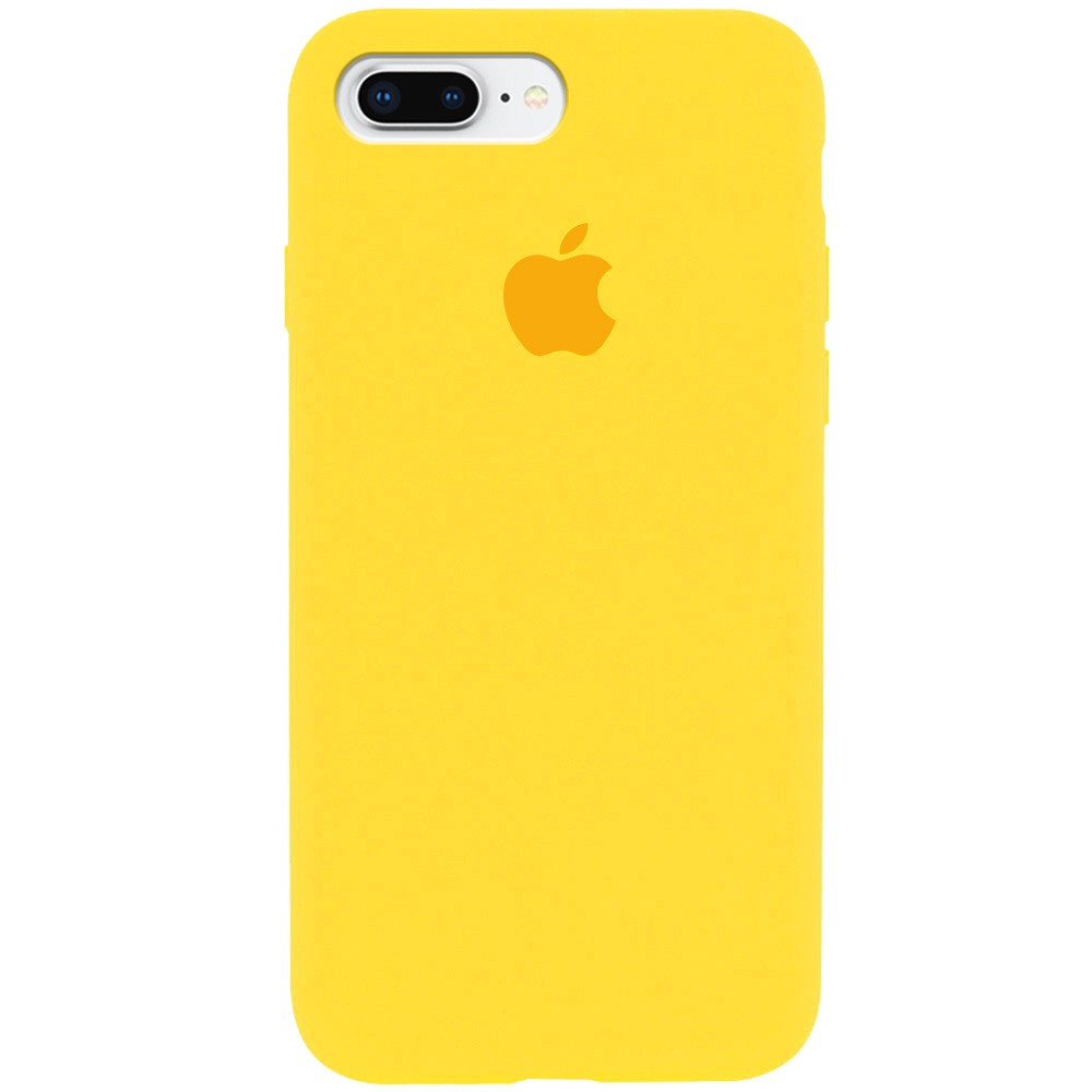 Silicone Case Full Protective (AA) для iPhone 7 plus / 8 plus (Canary Yellow)-0