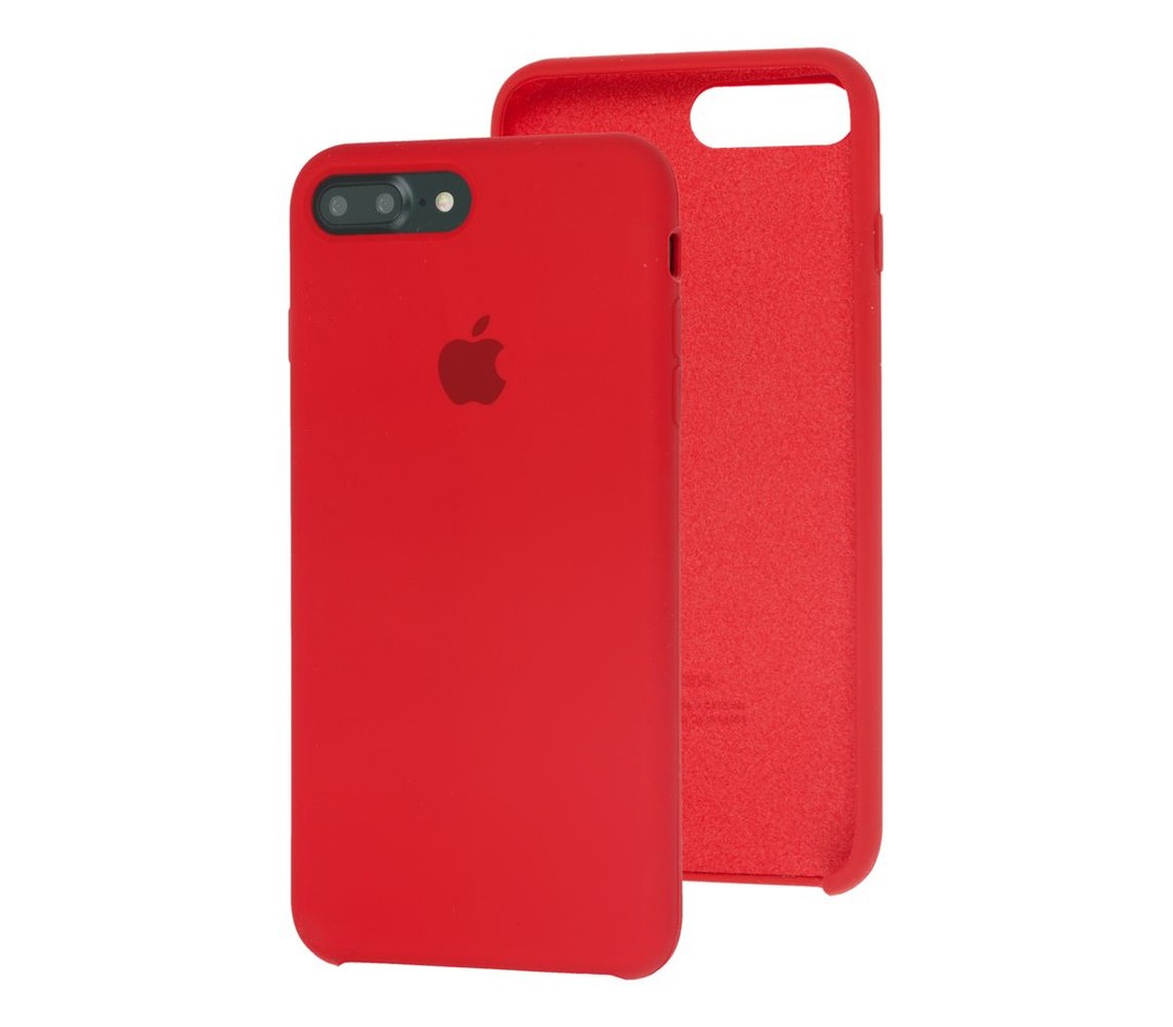 Silicone Case (AA) для iPhone 7 plus / 8 plus (5.5")  (red)-0