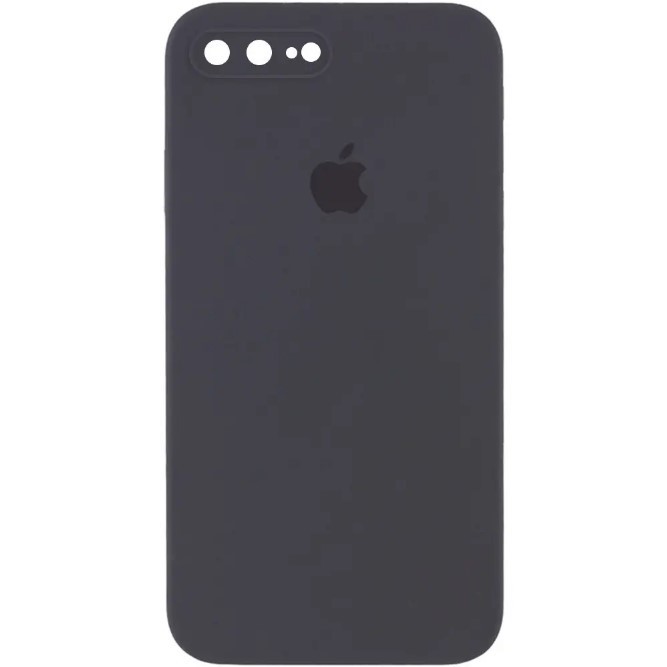 Silicone Case Square Full Camera Protective (AA) для iPhone 7 plus/8 plus (5.5") (Dark grey)-0