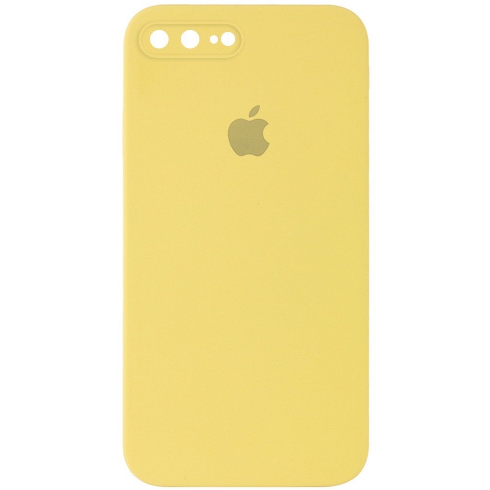 Silicone Case Square Full Camera Protective (AA) для iPhone 7 plus/8 plus (5.5") (Canary Yellow)-0