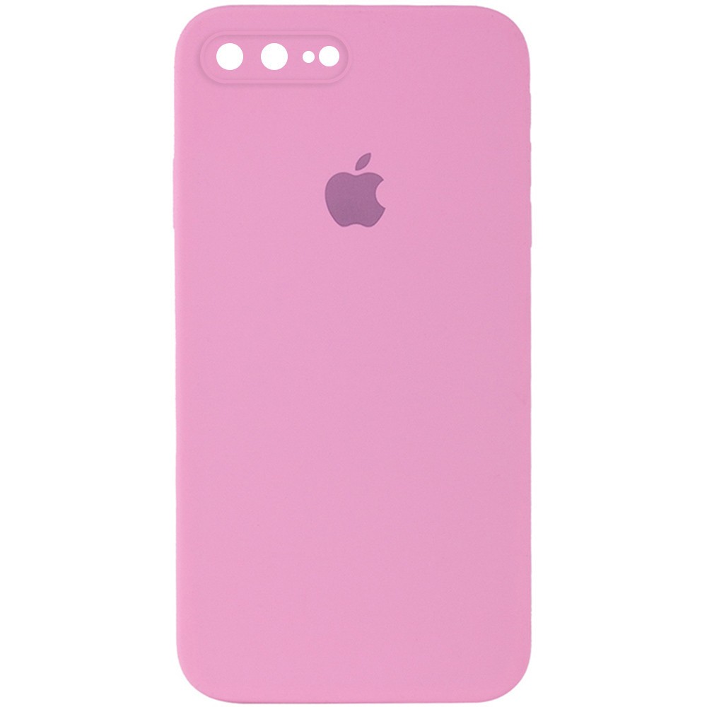 Silicone Case Square Full Camera Protective (AA) для iPhone 7 plus/8 plus (5.5") (Light Pink)-0