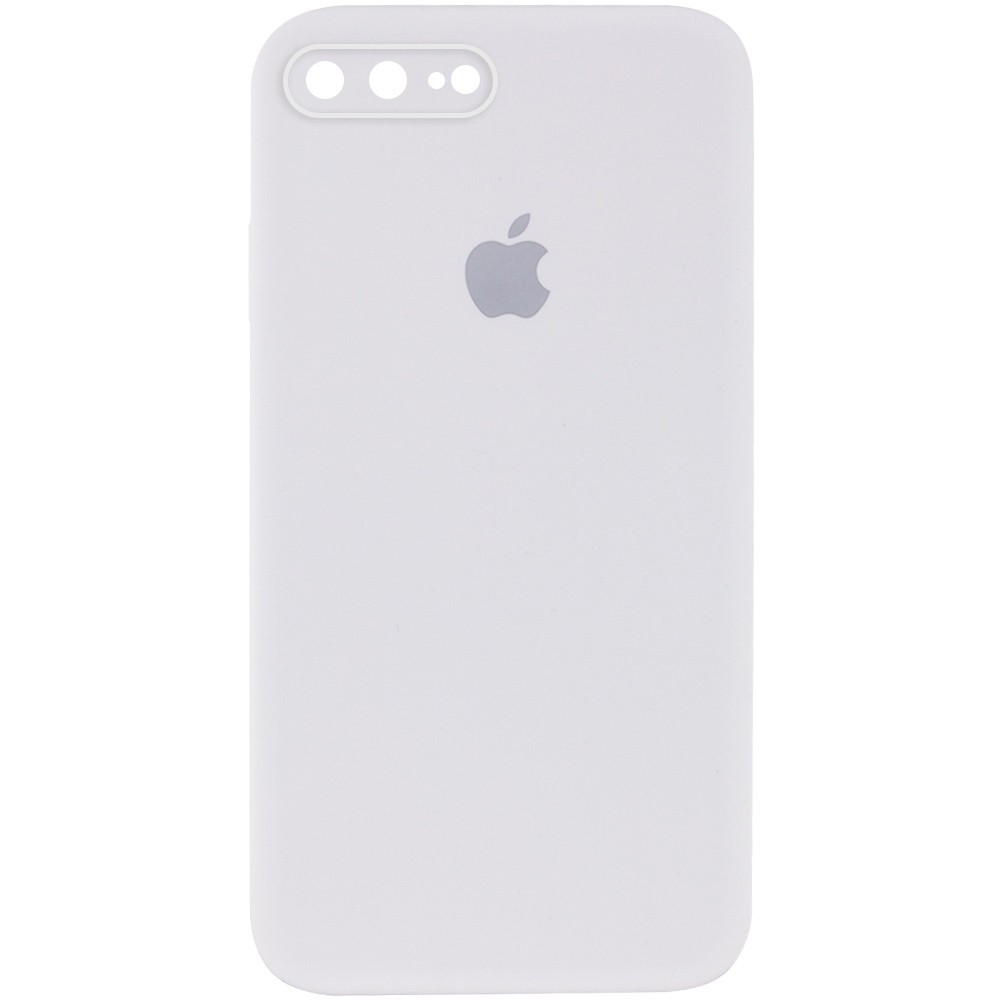 Silicone Case Square Full Camera Protective (AA) для iPhone 7 / 8 / SE (2020) (4.7") (White)-0