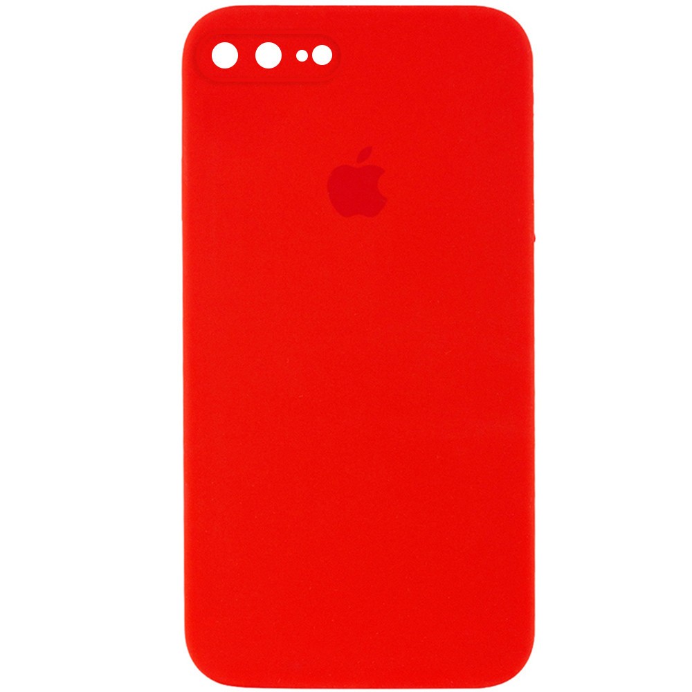 Silicone Case Square Full Camera Protective (AA) для iPhone 7 / 8 / SE (2020) (4.7") (Red)-0