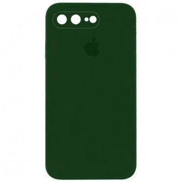 Silicone Case Square Full Camera Protective (AA) для iPhone 7 plus/8 plus (5.5") (Army green)-0