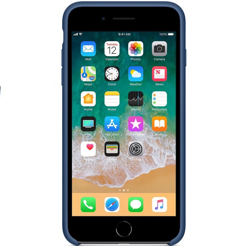 Silicone Case (AA) для iPhone 7 plus / 8 plus (5.5") (Navy Blue)-1