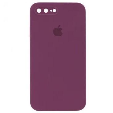 Silicone Case Square Full Camera Protective (AA) для iPhone 7 plus/8 plus (5.5") (Marsala)-0