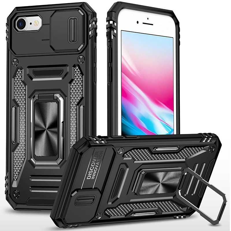 Накладка Camshield Army Ring для iPhone 7/8/ SE 2020 Black-0