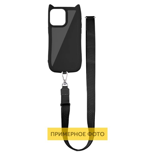 Чохол TPU Cat with straps для iPhone 7/8/SE 2020 (Black)-0
