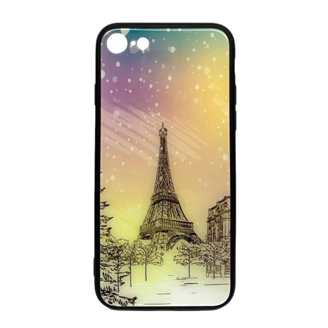 Накладка KMT Glass для IPhone 7/8 Париж (скляна)-0