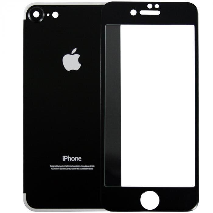 Захисне скло(NP) 4D (2in1 metal) iPhone 7 Plus (чорне)-0