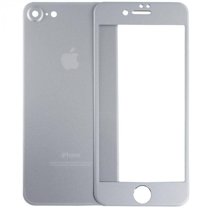 Захисне скло(NP) 4D (2in1 metal) iPhone 7 Plus (срібне)-0