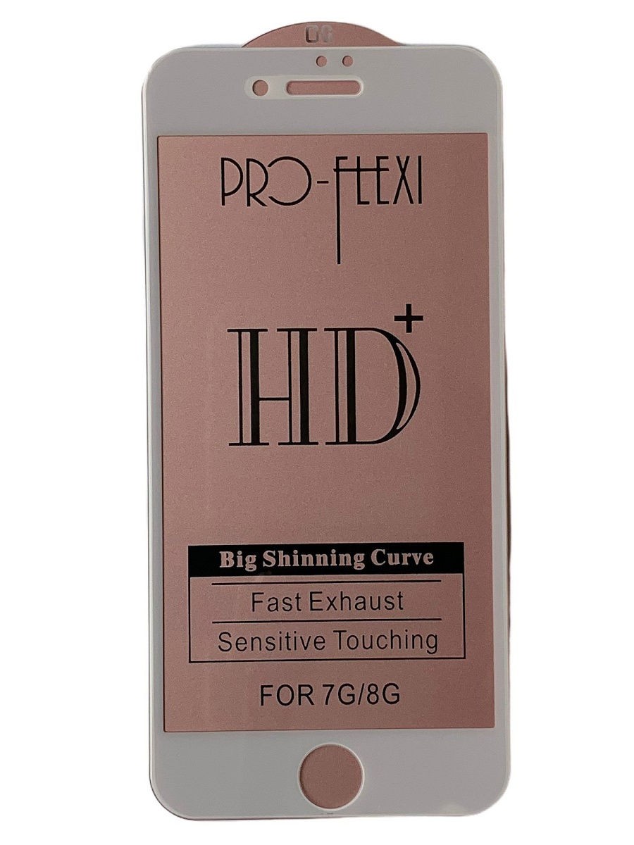 Захисне скло Flexi HD+ для IPhone 7/8/SE 2020  з білою рамкою-0