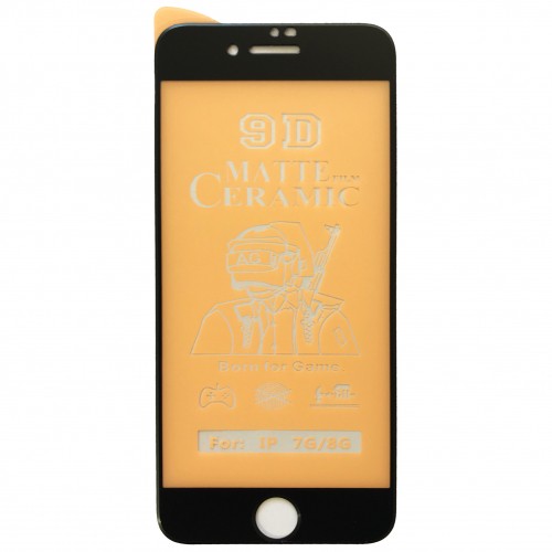 Гнучке скло Ceramic MATT для  iPhone 7/8/SE 2020 матове з чорною рамкою-0