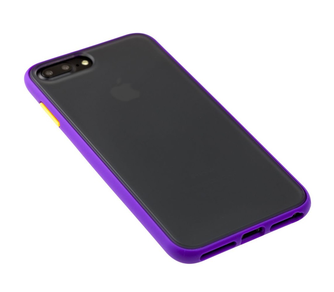 Накладка Totu Gingle для IPhone 7 Plus/8 Plus фіолетовий з зеленими кнопками-1